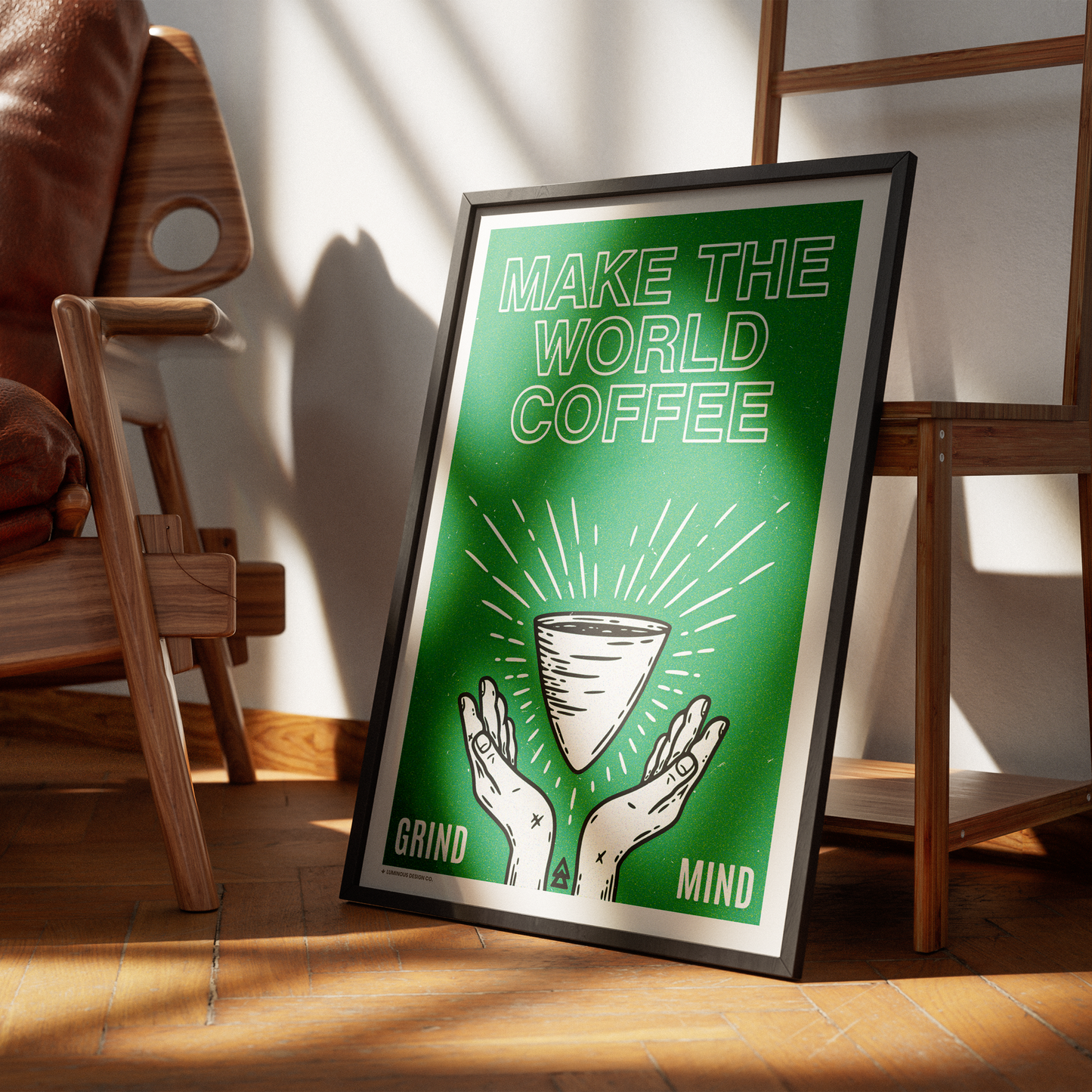 Make the World Coffee I Art Print