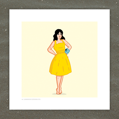 Wastelander Girl I 5"x5" Art Print