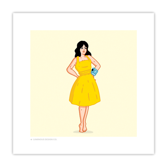Wastelander Girl I 5"x5" Art Print