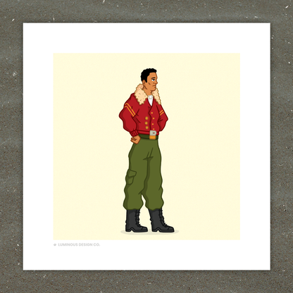 Wastelander Boy I 5"x5" Art Print