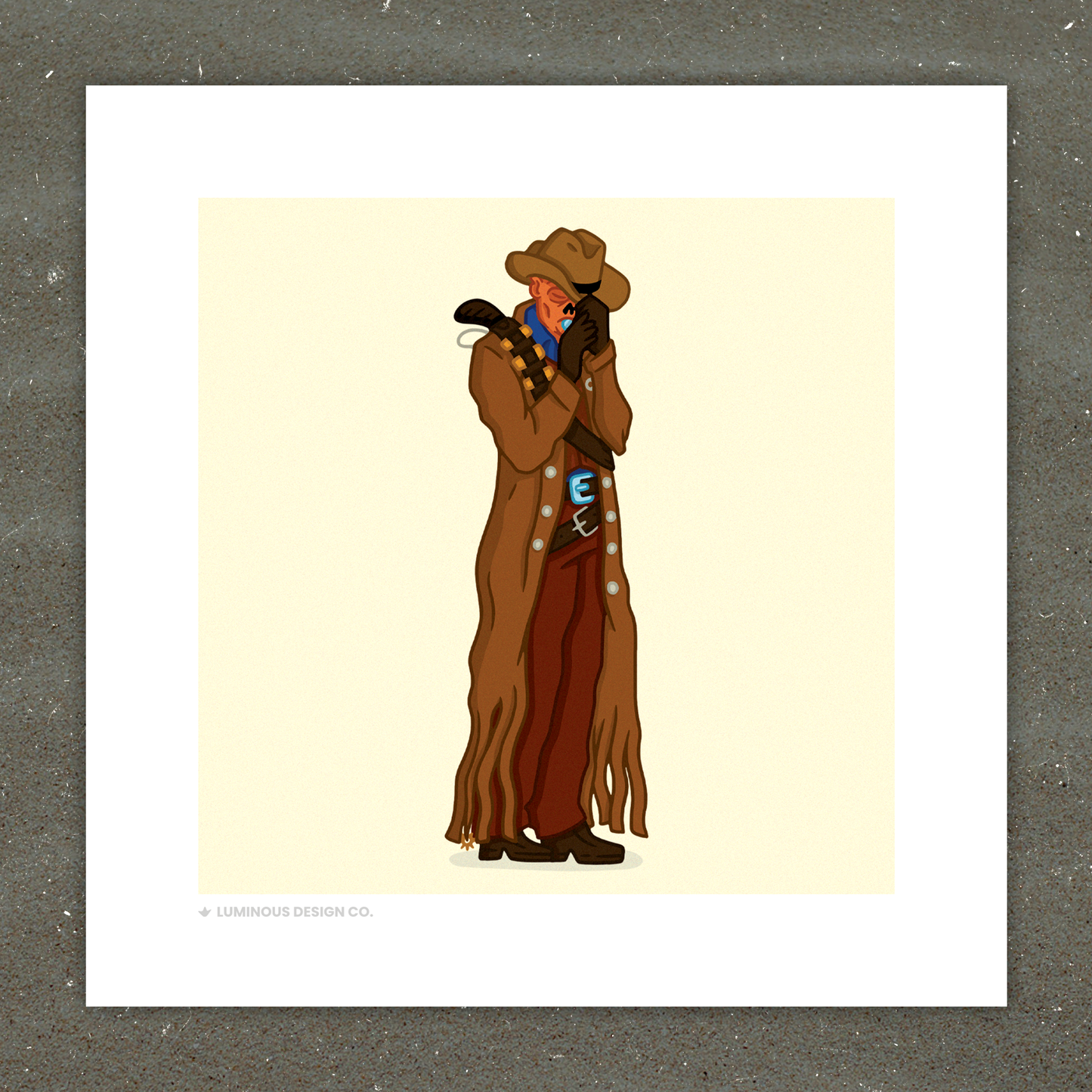 Wastelander Cowboy I 5"x5" Art Print