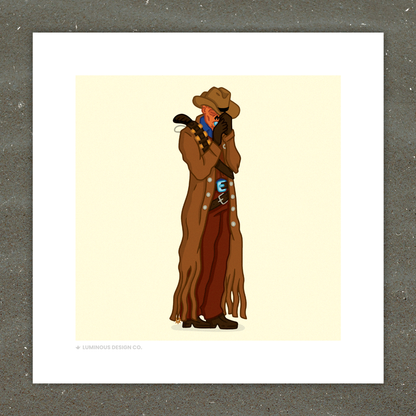 Wastelander Cowboy I 5"x5" Art Print