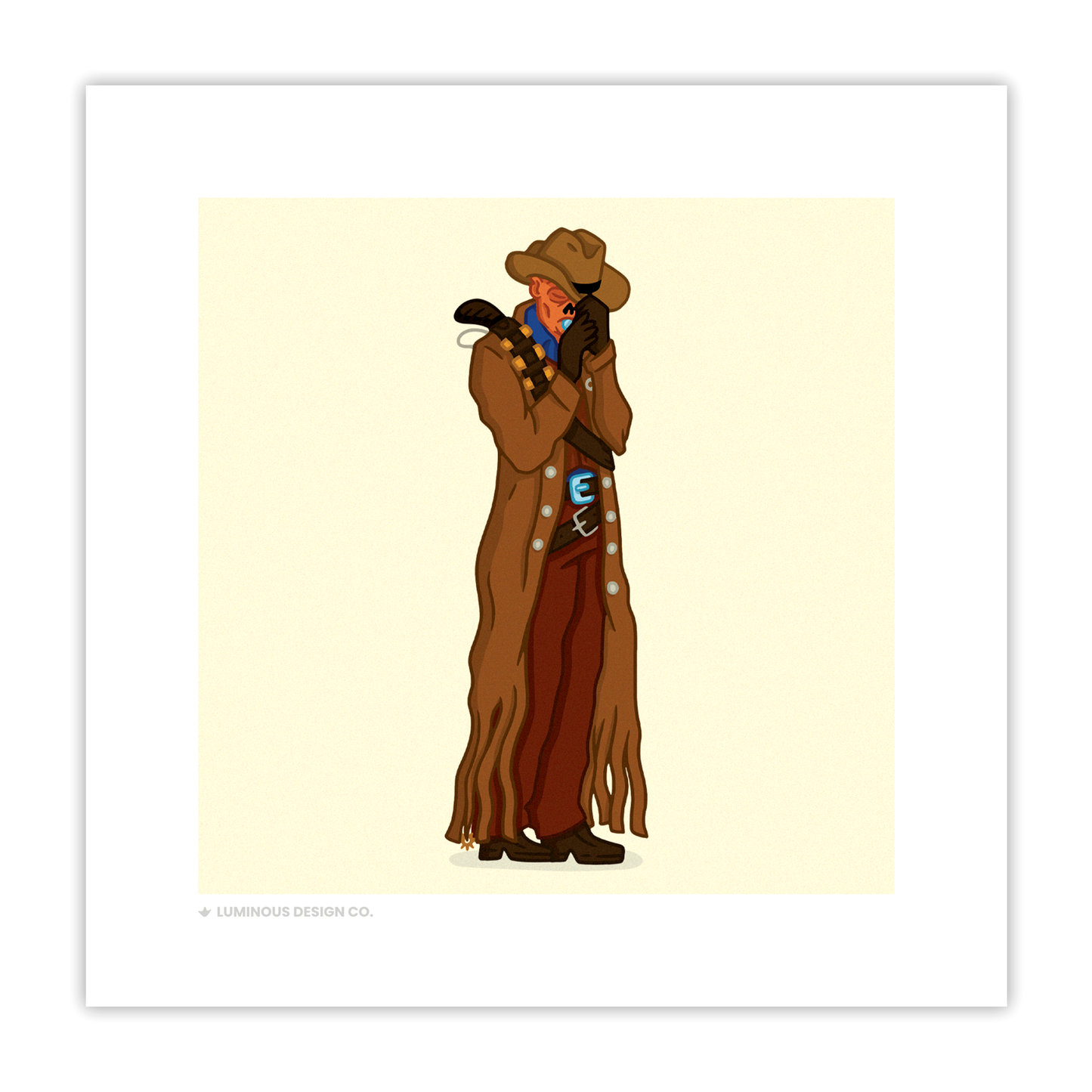 Wastelander Cowboy I 5"x5" Art Print