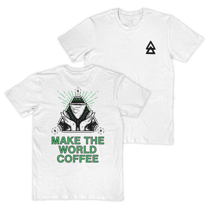 Make the World Coffee T-Shirt I Pocket & Back