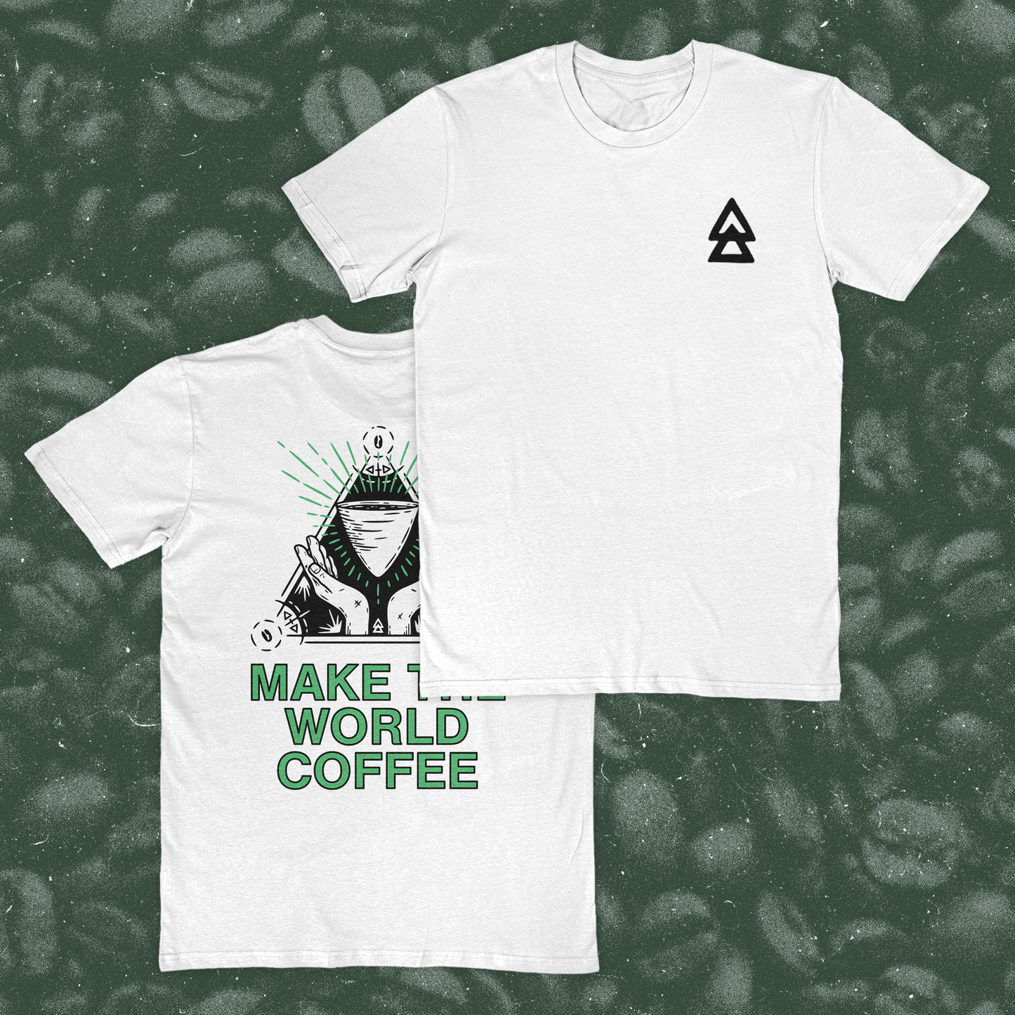 Make the World Coffee T-Shirt I Pocket & Back