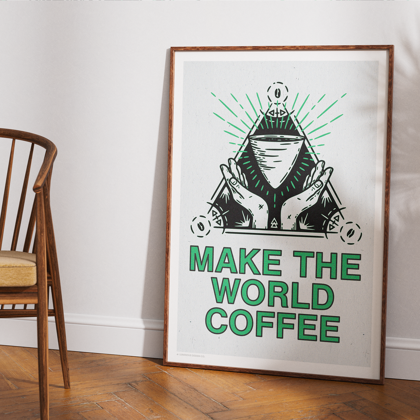 Make the World Coffee I Art Print