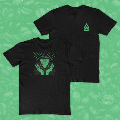 Dark Triangle Coffee Cult T-Shirt I Pocket & Back