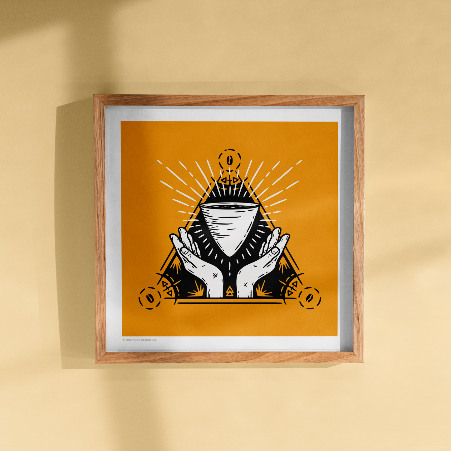 Dark Triangle Coffee Cult I 10"x10" Art Print