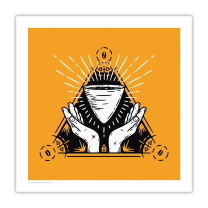 Dark Triangle Coffee Cult I 10"x10" Art Print