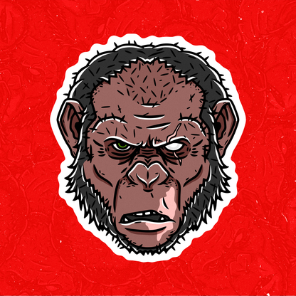 Villainous Ape I Vinyl Sticker