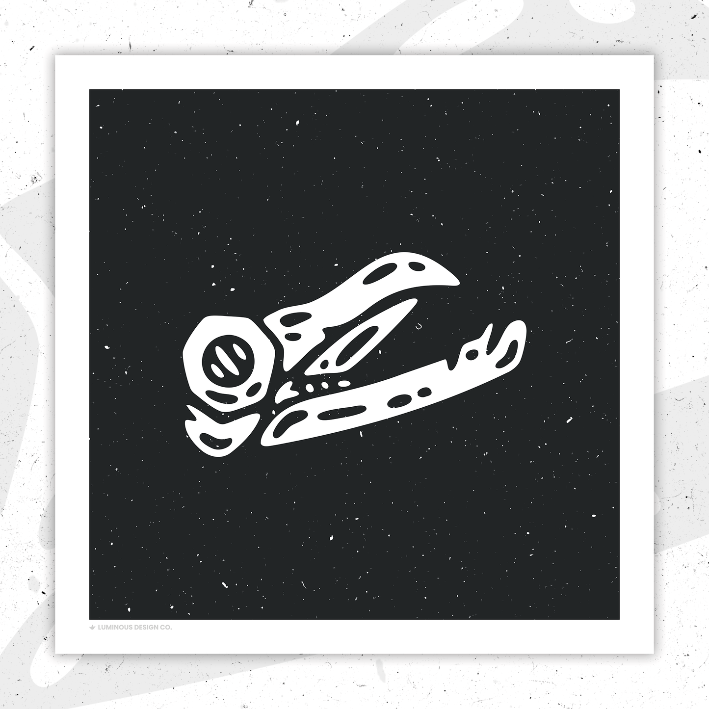 Bird Skull I 10"x10" Art Print